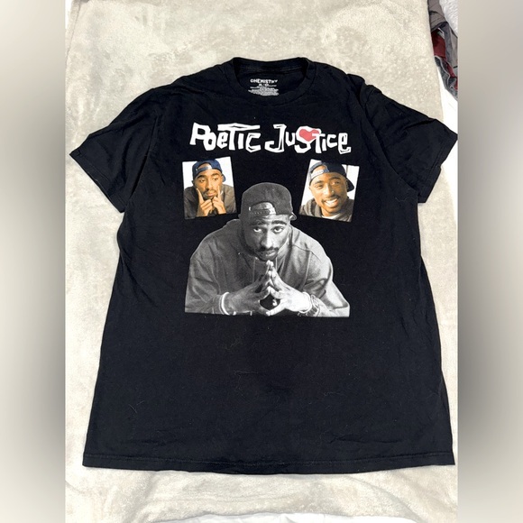Poetic Justice Black Graphic Tee - Picture 1 of 3